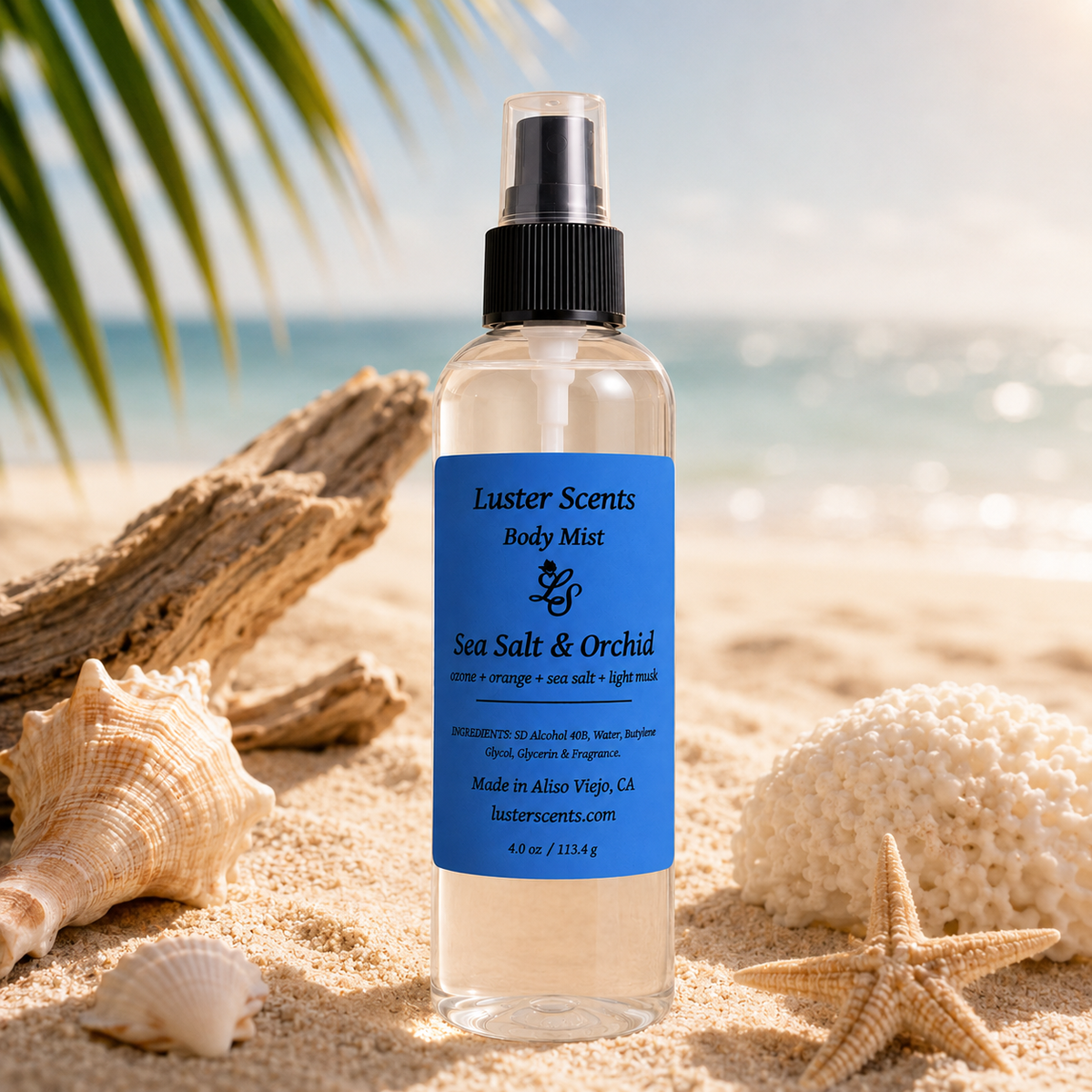 Sea Salt & Orchid - 4 oz Body Mist